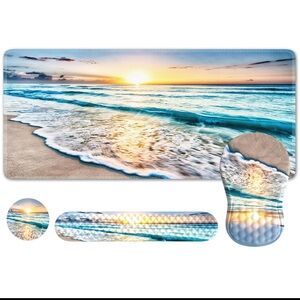 ileadon ergonomic memory foam mouse pad set